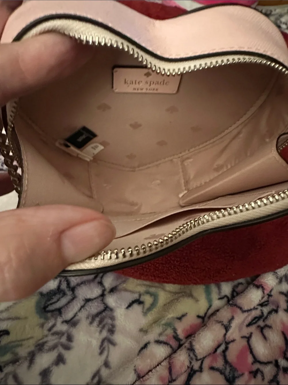 Kate Spade Love Shack Mini Heart Crossbody Light Pink Like New